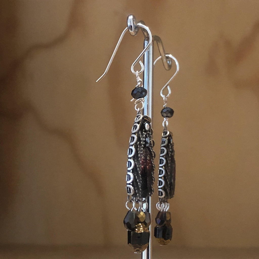 Fashion Earrings ayalabah black red - La Trobe Jewellery