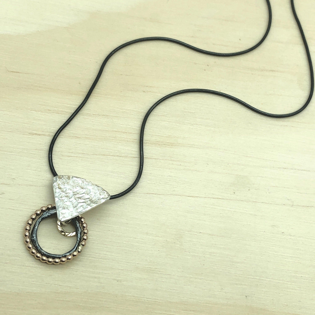 Sterling Silver & Gold Israeli Necklace - La Trobe Jewellery