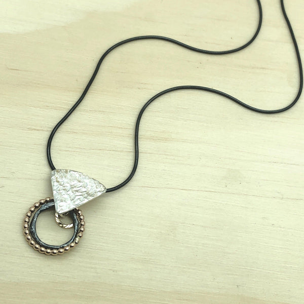 Sterling Silver & Gold Israeli Necklace - La Trobe Jewellery