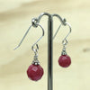 Sterling Silver Ruby Drop Earring - La Trobe Jewellery