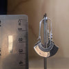 Sterling Silver Earrings adze shaped dot & twist shepard - La Trobe Jewellery