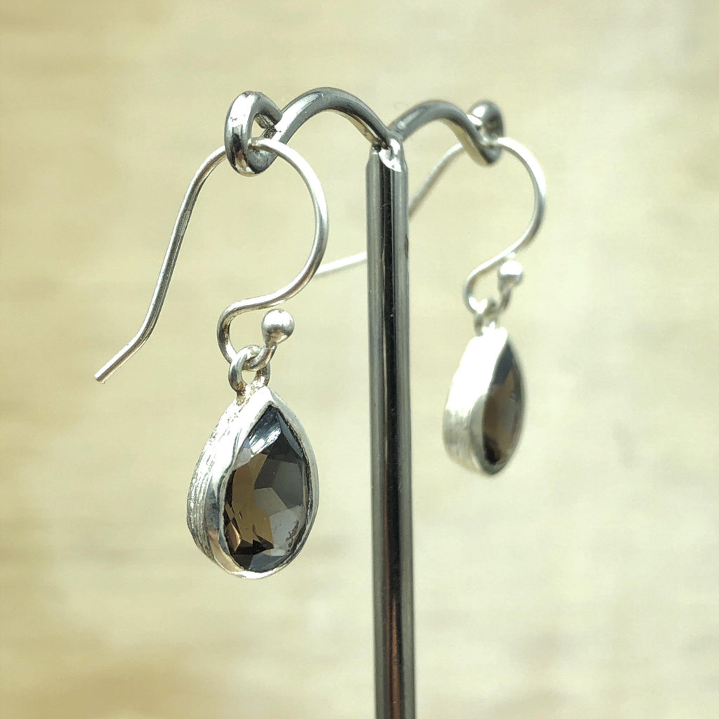 Sterling Silver Smokey Quartz Teardrop Earring - La Trobe Jewellery