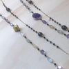 Gemstone Amethyst, Fluorite, Smokey Quartz Necklace - La Trobe Jewellery