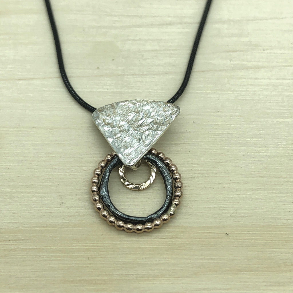 Sterling Silver & Gold Israeli Necklace - La Trobe Jewellery