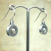Sterling Silver, Gold & White Pearl Israeli Earrings - La Trobe Jewellery
