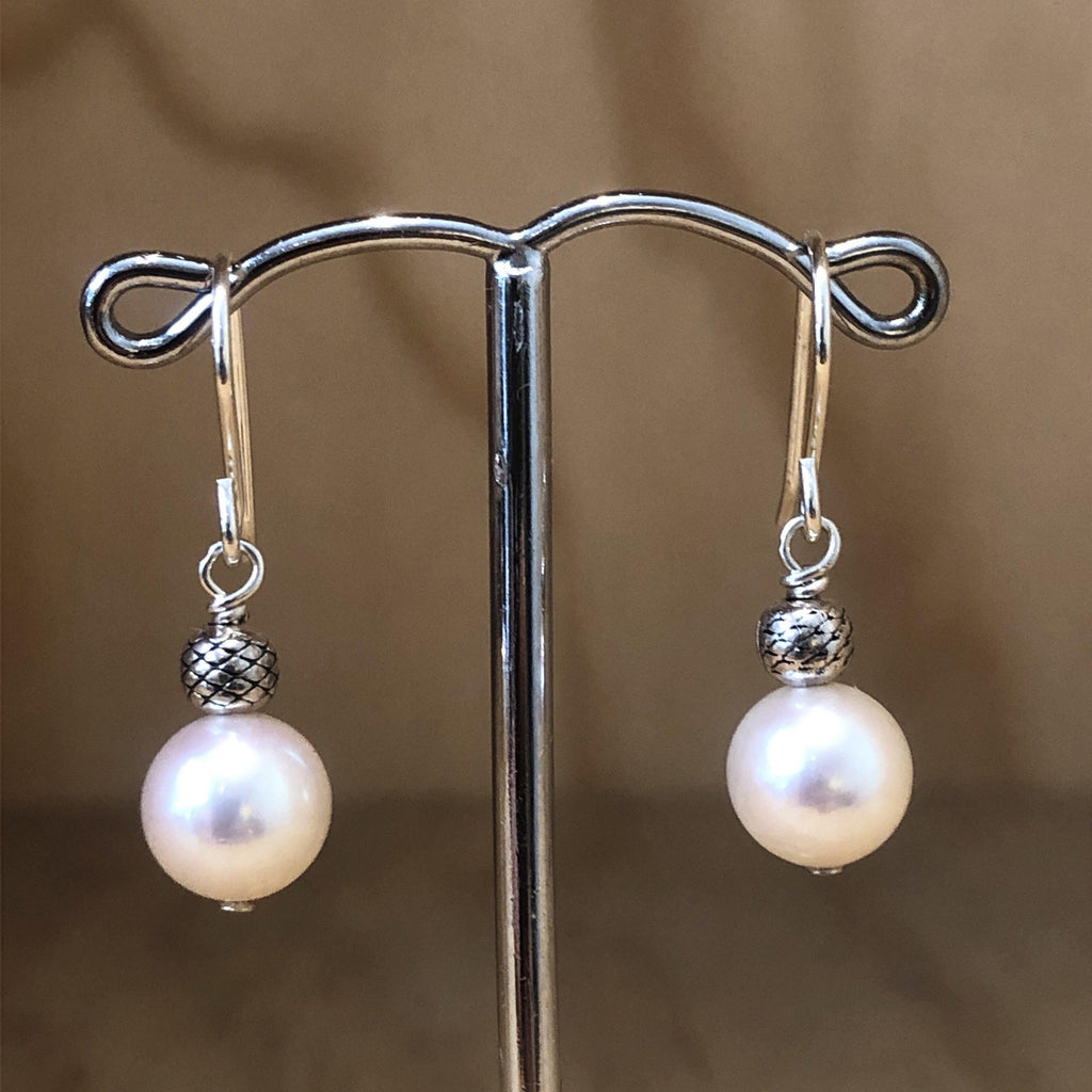 Sterling Silver White Pearl Drop Earring - La Trobe Jewellery