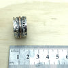 Israeli Fancy Beaten Silver Ring with 14ct Rose Gold Spinner - La Trobe Jewellery