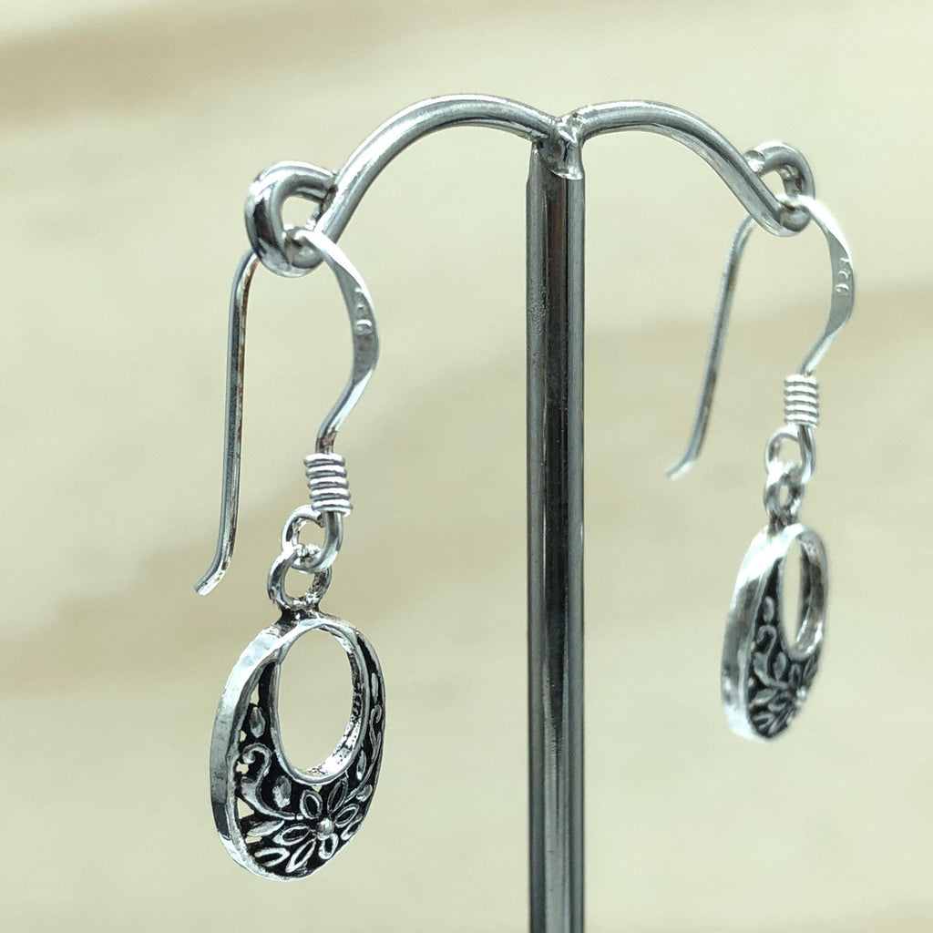 Sterling Silver Filigree Oval Earring - La Trobe Jewellery