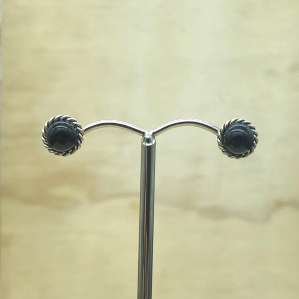 Sterling Silver Black Onyx stud - La Trobe Jewellery