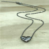 Sterling Silver Cubic Heart Necklace - La Trobe Jewellery
