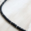 Sterling Silver Necklace onyx cab, flower Pendant & daisies - La Trobe Jewellery
