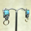 Sterling Silver, Gold & Opal Israeli Stud - La Trobe Jewellery