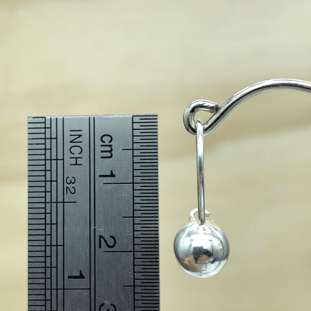 Sterling Silver Earrings ball sheepard hook 8mm - La Trobe Jewellery