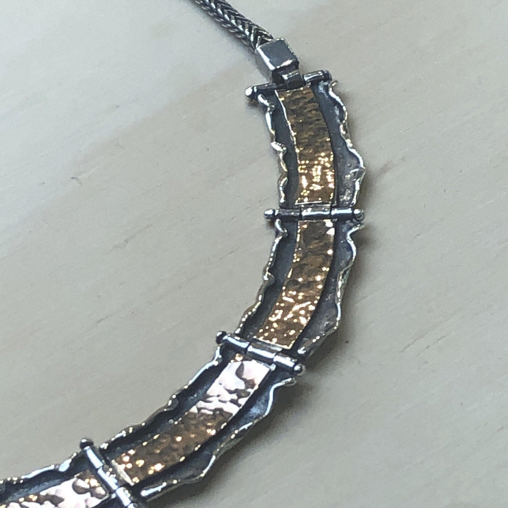 Gold (Rose) & Sterling Silver Israeli Necklace - La Trobe Jewellery