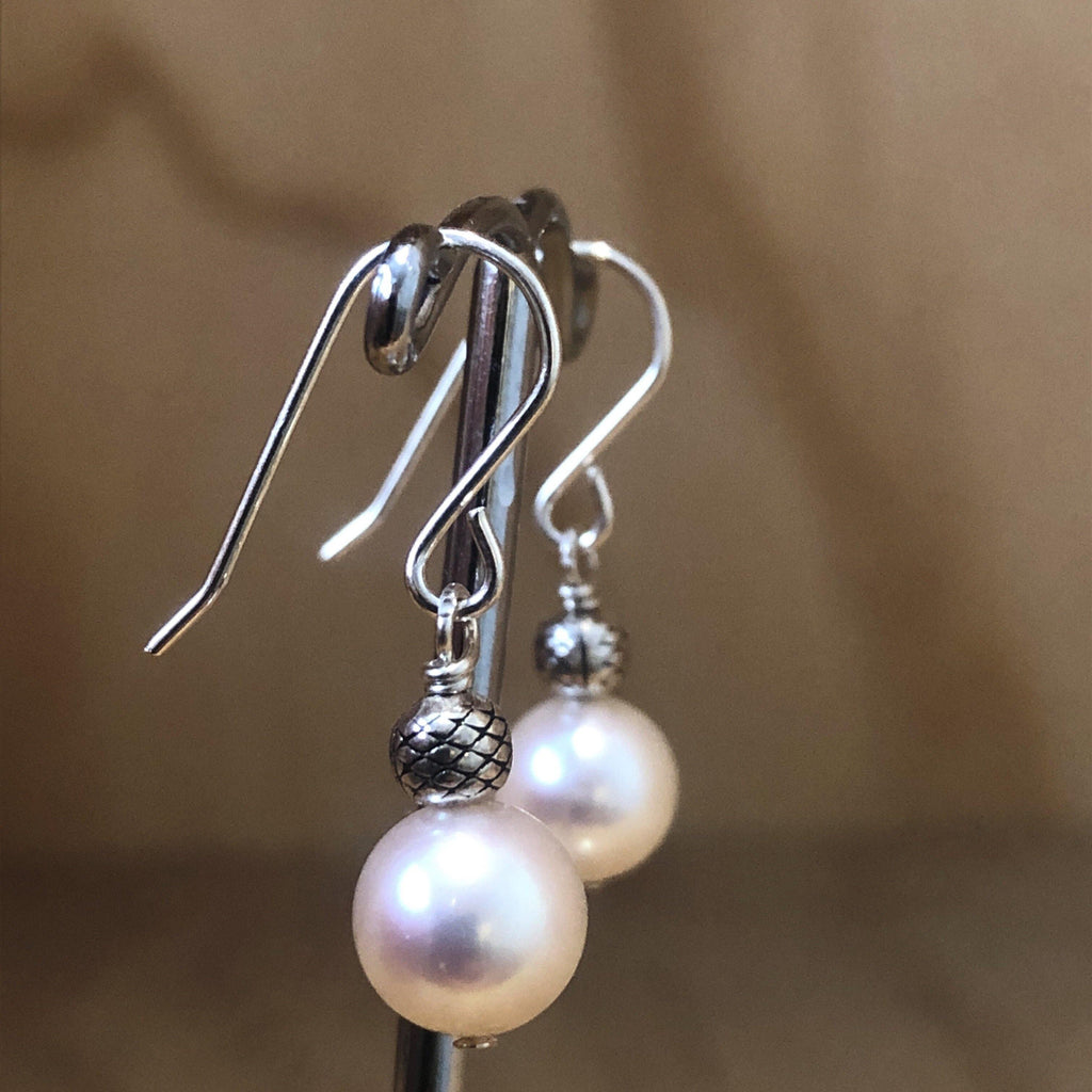Sterling Silver White Pearl Drop Earring - La Trobe Jewellery