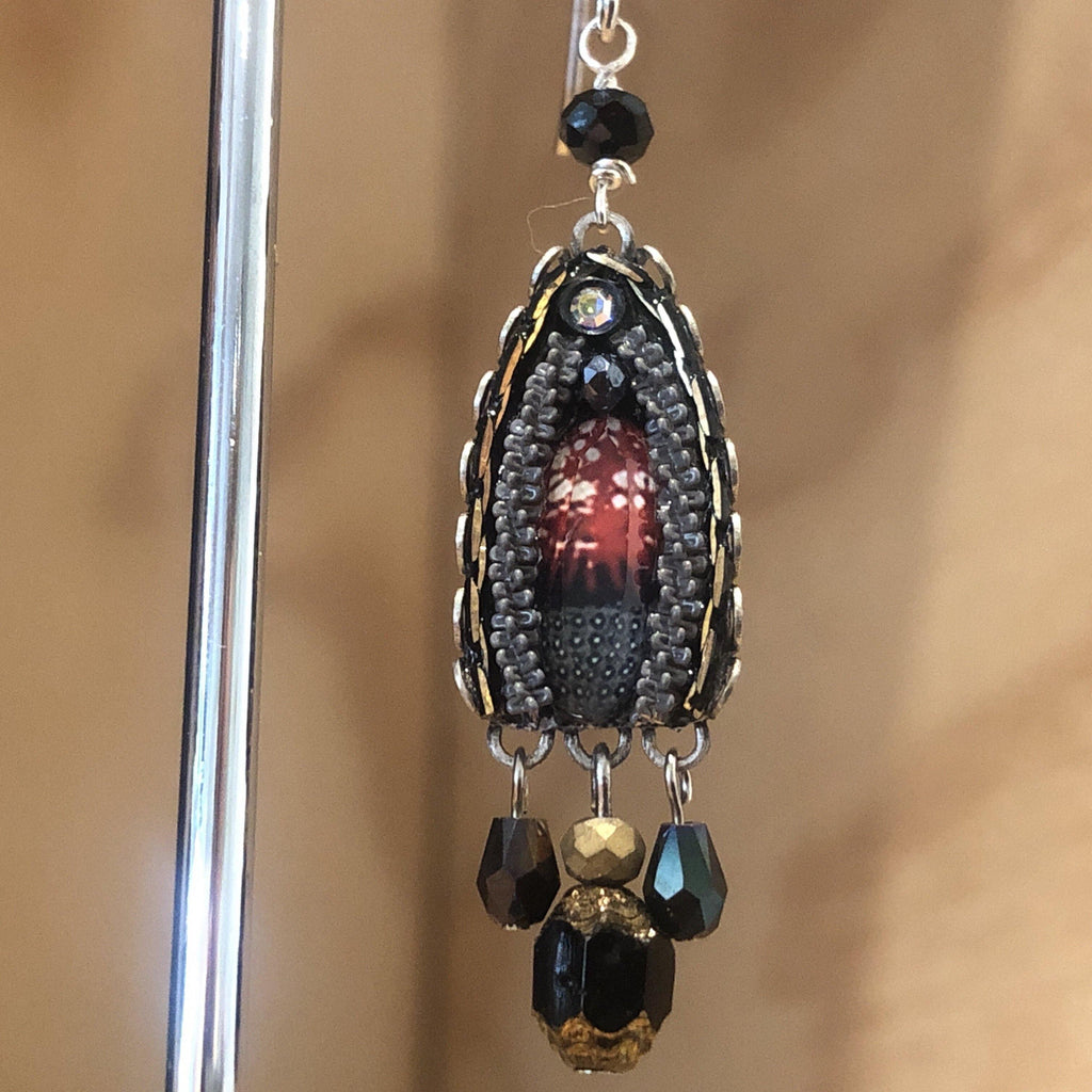 Fashion Earrings ayalabah black red - La Trobe Jewellery