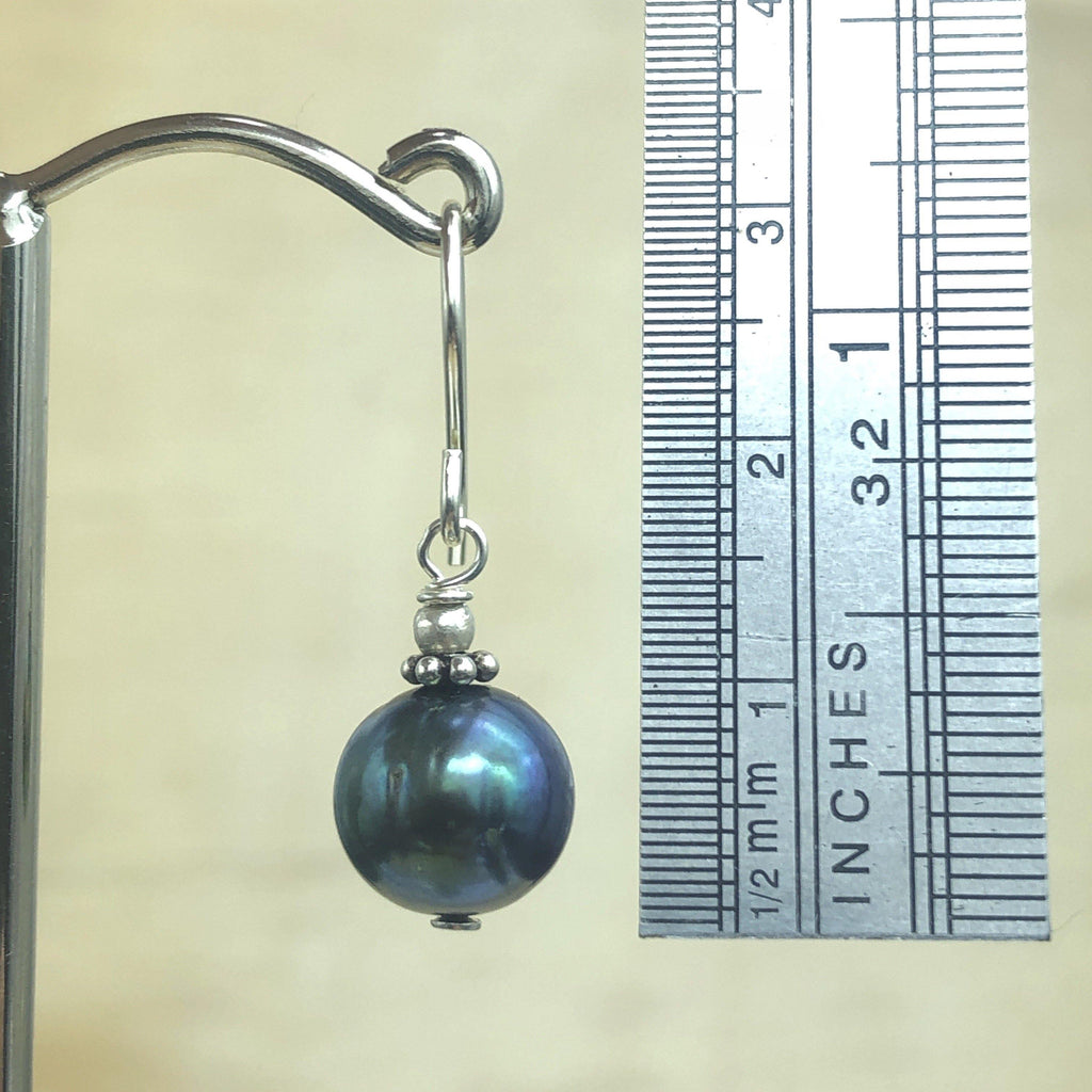 Sterling Silver Black Pearl Drop Earring - La Trobe Jewellery