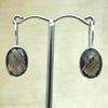 Sterling Silver Smokey Quartz Oval Earring - La Trobe Jewellery