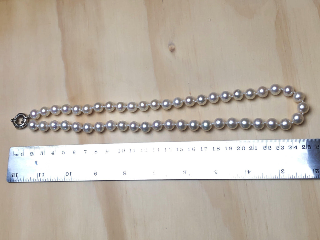 Pearl (White) Silk Knotted Necklace - La Trobe Jewellery