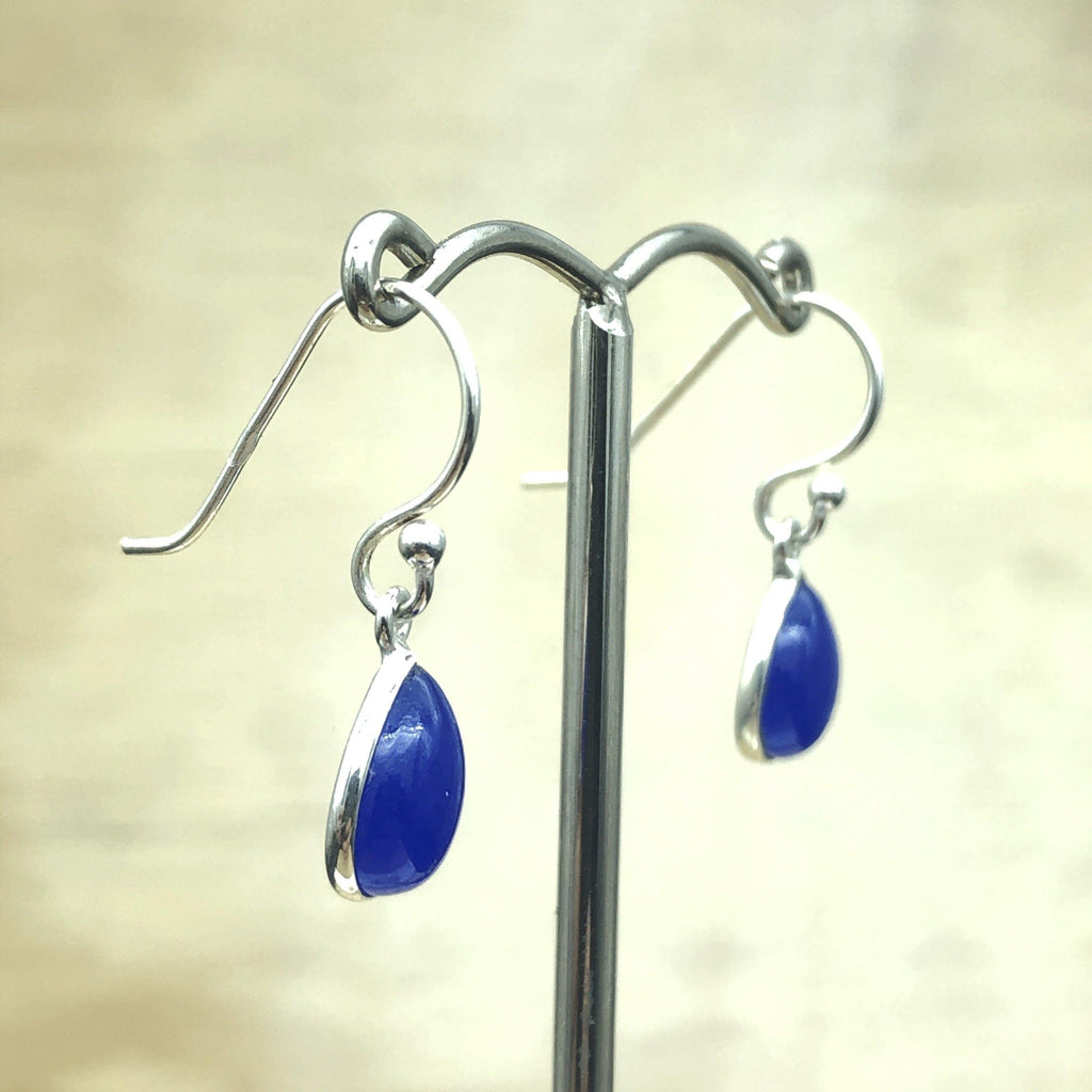 Sterling Silver Blue Agate Teardrop Earring - La Trobe Jewellery