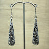 Sterling Silver Earrings filagre roses teardrop - La Trobe Jewellery