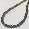 Sterling Silver Necklace quartz smokey & Sterling Silver plain balls - La Trobe Jewellery