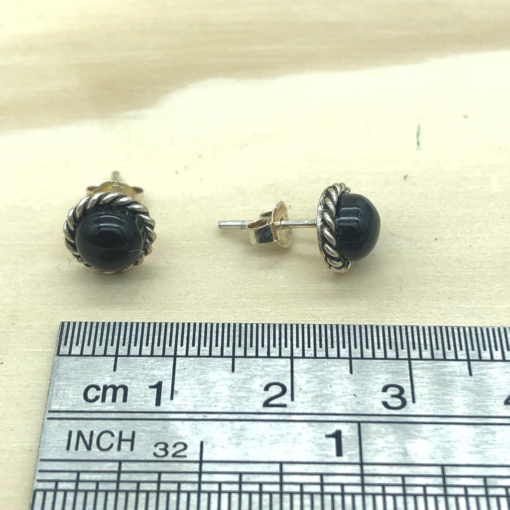 Sterling Silver Black Onyx stud - La Trobe Jewellery