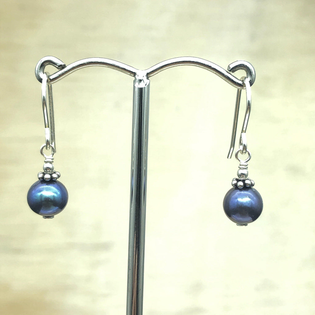 Sterling Silver Black Pearl Drop Earring - La Trobe Jewellery