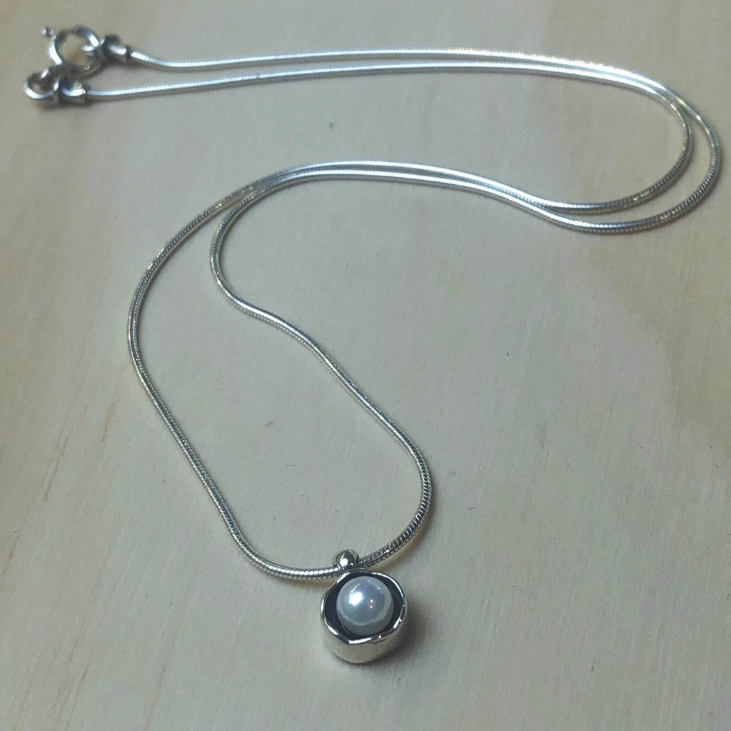 Sterling Silver Pearl Israeli Necklace - La Trobe Jewellery