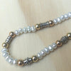 Sterling Silver Pearl & Gold Israeli Necklace - La Trobe Jewellery