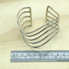 Sterling Silver 5 Band Plain Wave Cuff - La Trobe Jewellery
