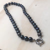 Pearl (Black) Silk Knotted Necklace - La Trobe Jewellery