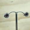Sterling Silver Garnet Israeli stud - La Trobe Jewellery