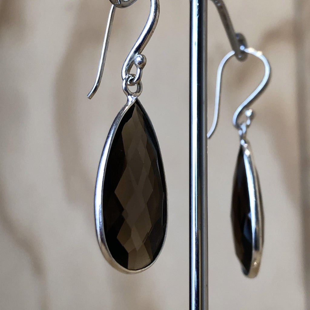 Sterling Silver Smokey Quartz Earrings - La Trobe Jewellery