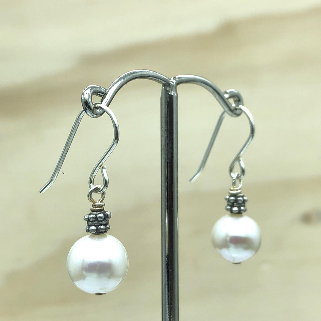 Sterling Silver White Pearl Drop Earring - La Trobe Jewellery