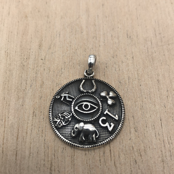 Sterling Silver pend mixed good luck icons - La Trobe Jewellery