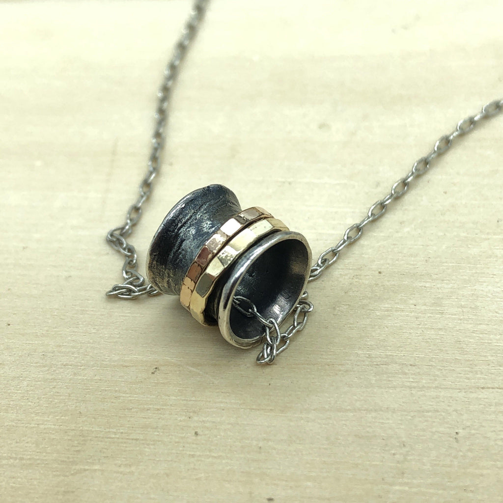 Sterling Silver & Gold Israeli Necklace - La Trobe Jewellery