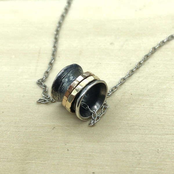 Sterling Silver & Gold Israeli Necklace - La Trobe Jewellery