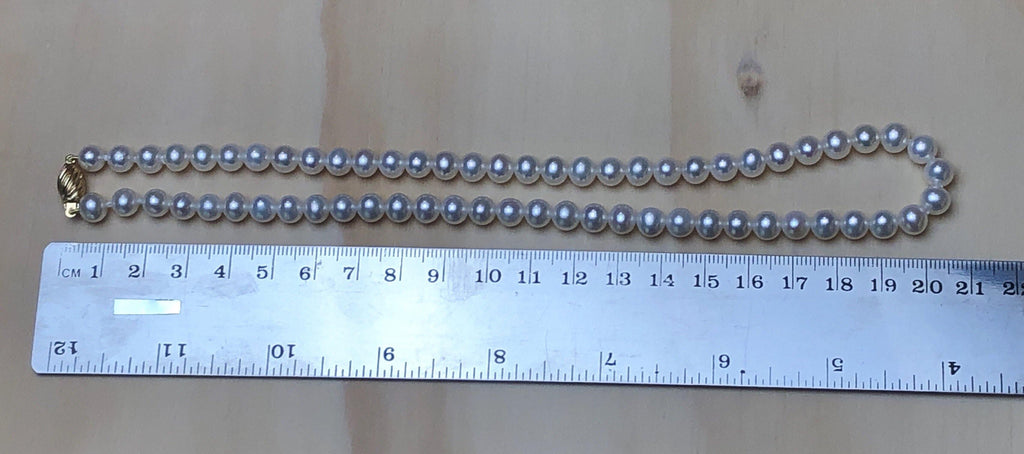 White 6mm Pearl Strand 42cm with 9ct Clasp - La Trobe Jewellery