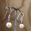 Sterling Silver Earrings pearl pink & HT fancy bead - La Trobe Jewellery