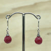 Sterling Silver Ruby Drop Earring - La Trobe Jewellery