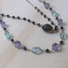 Gemstone Amethyst, Fluorite, Smokey Quartz Necklace - La Trobe Jewellery