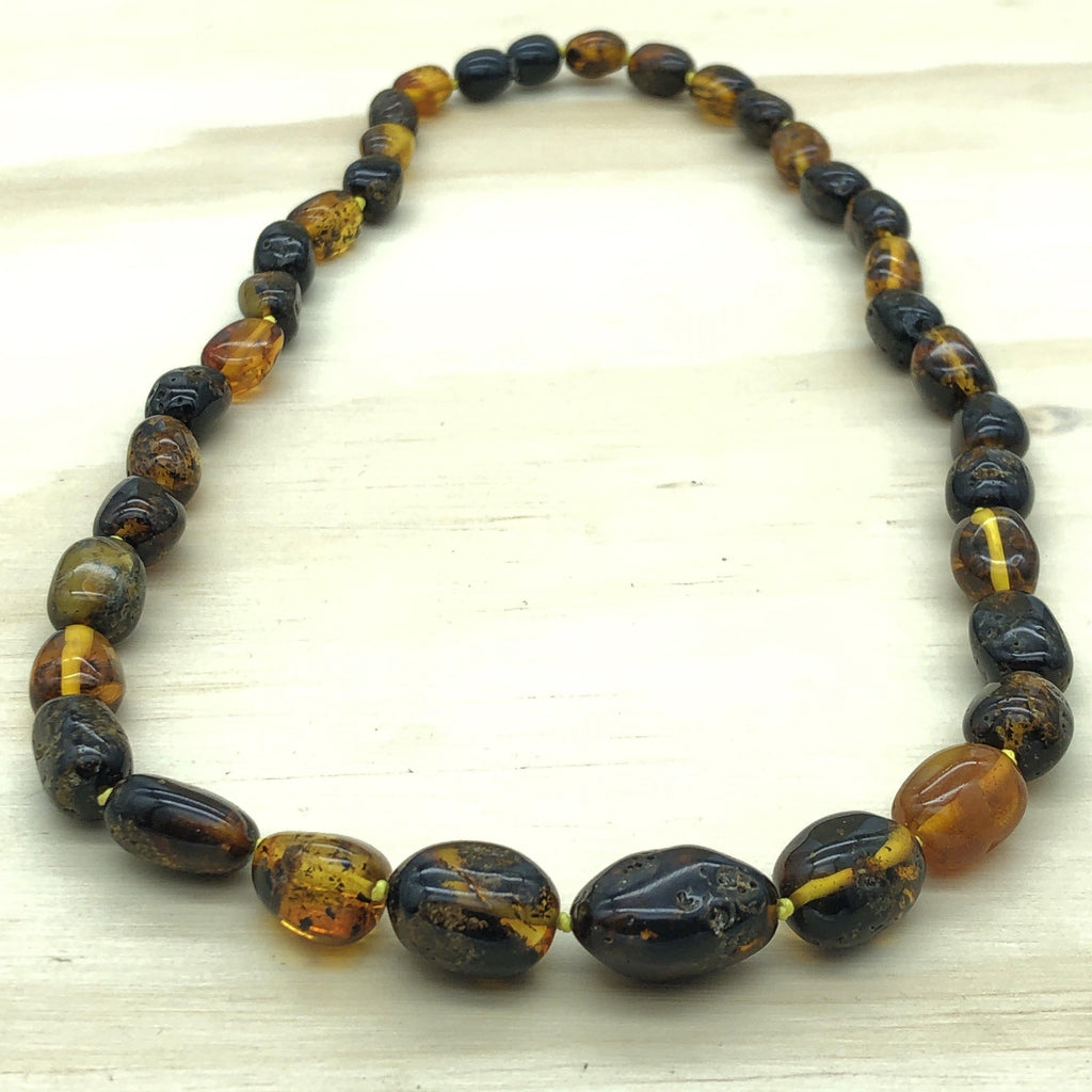 Gemstone Amber Knotted Necklace - La Trobe Jewellery