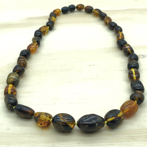 Gemstone Amber Knotted Necklace - La Trobe Jewellery