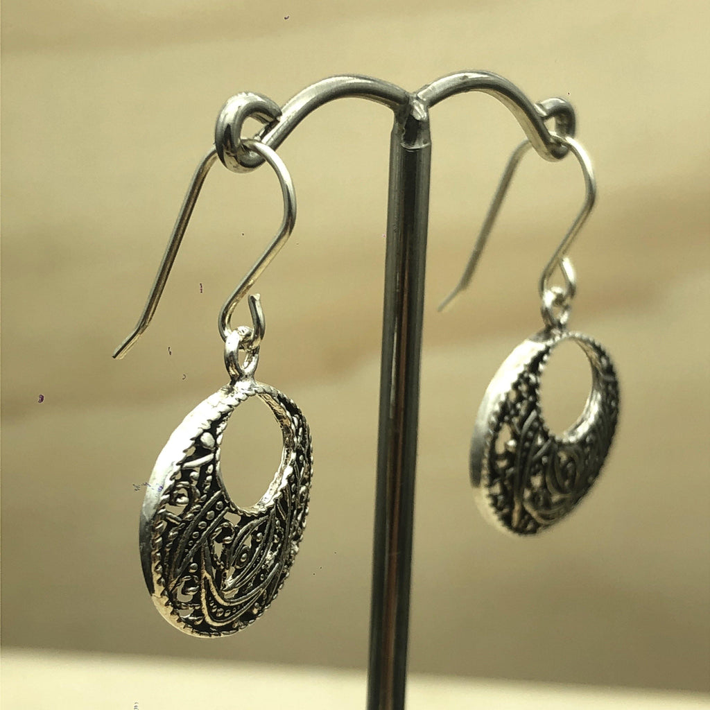 Sterling Silver Filigree Round Earrings - La Trobe Jewellery