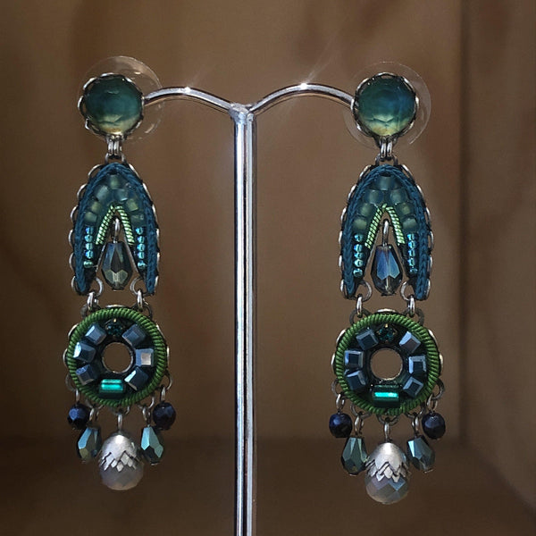 Fashion Earrings ayalab blue,green - La Trobe Jewellery