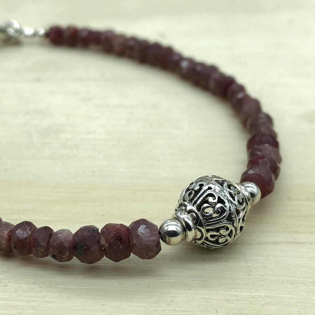 Sterling Silver & Ruby Bracelet - La Trobe Jewellery