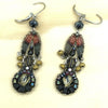 Ayala Bar Black/Red/Gold Israeli Earring - La Trobe Jewellery