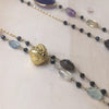 Gemstone Amethyst, Fluorite, Smokey Quartz Necklace - La Trobe Jewellery