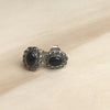 Sterling Silver stud gem & marc oval floral - La Trobe Jewellery